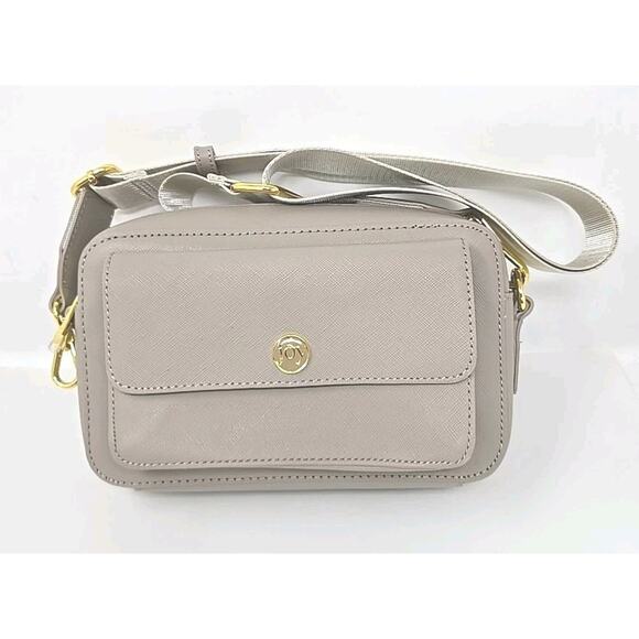 Joy Clean & Chic Saffiano Leather Crossbody Camera Bag White U7 - Picture 1 of 8